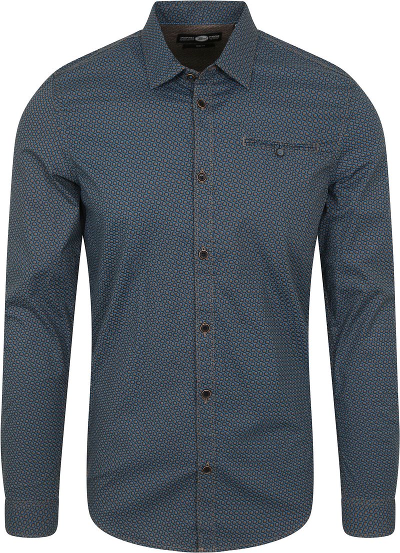 Chemise Petrol à pois bleu Bleu taille M