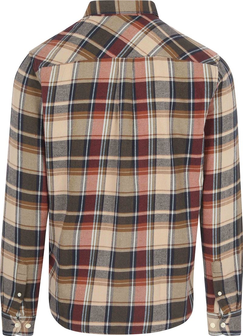 WissenBaumwolle Apparel Hemd Flanel Karos Beige - Größe XL günstig online kaufen