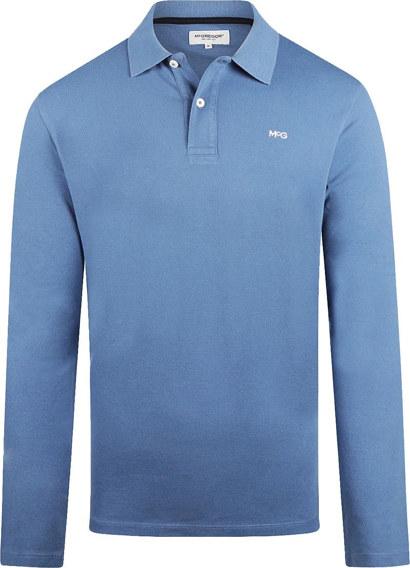 McGregor Long Sleeve Poloshirt Faded Blau - Größe M günstig online kaufen