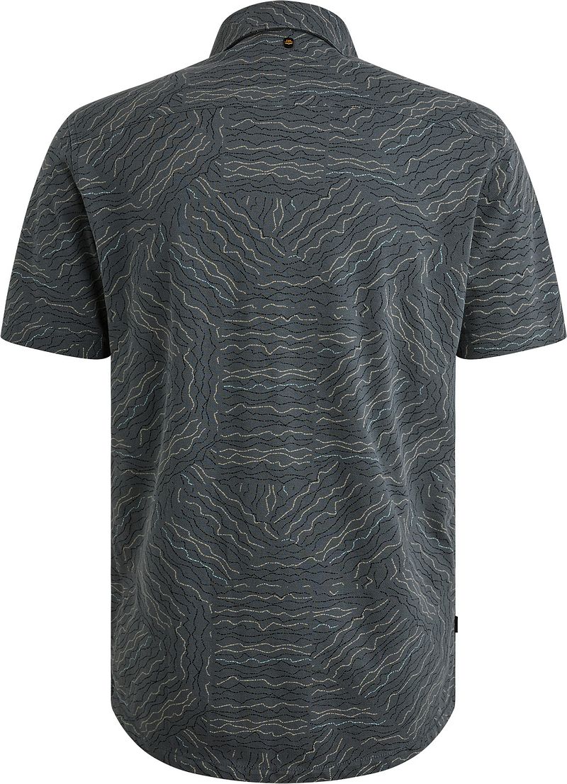 PME Legend Short Sleeve Overhemd Print Dark Slate