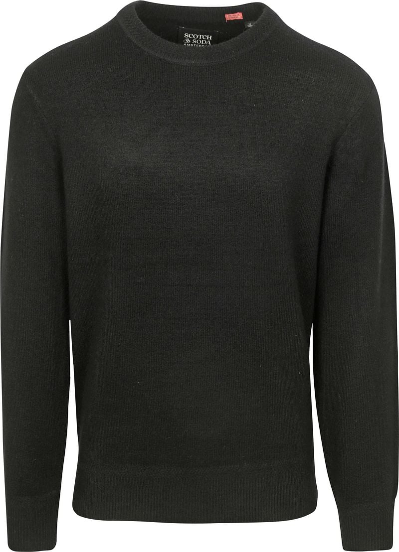 SCOTCH & SODA Heren Truien & Vesten Soft Knit Regular Fit Sweater Zwart