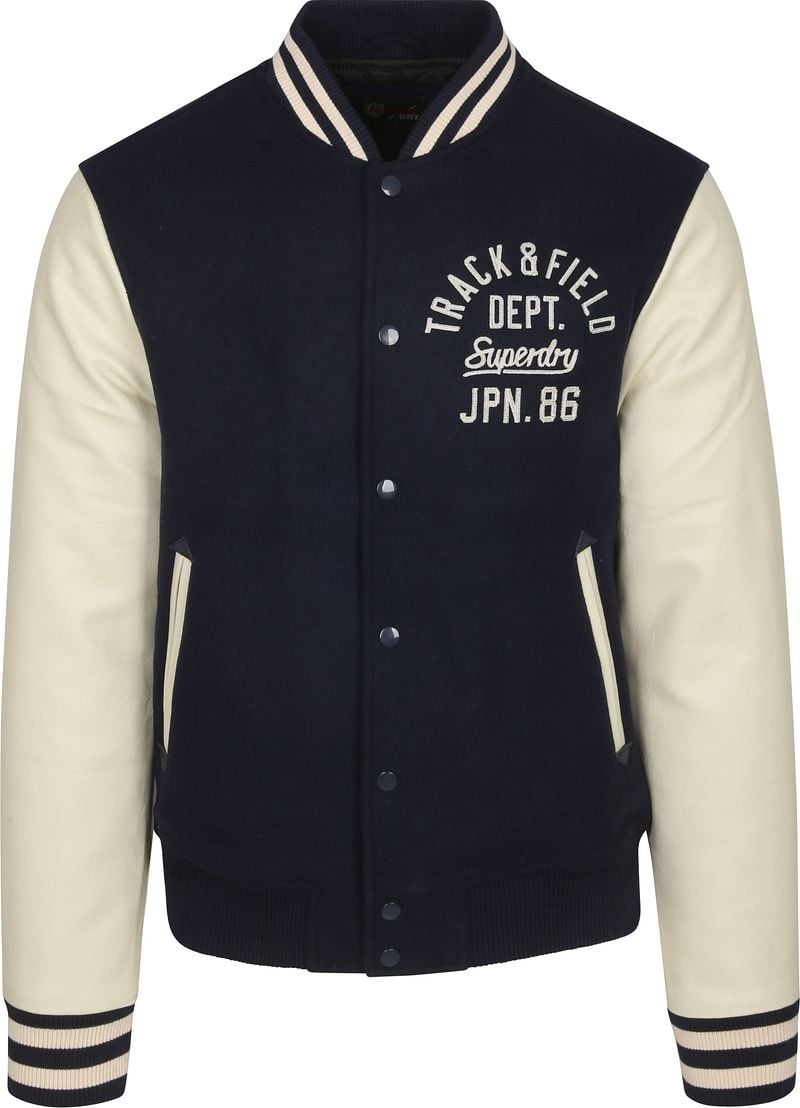 Superdry Varsity Bomberjacke Navy - Größe XXL günstig online kaufen