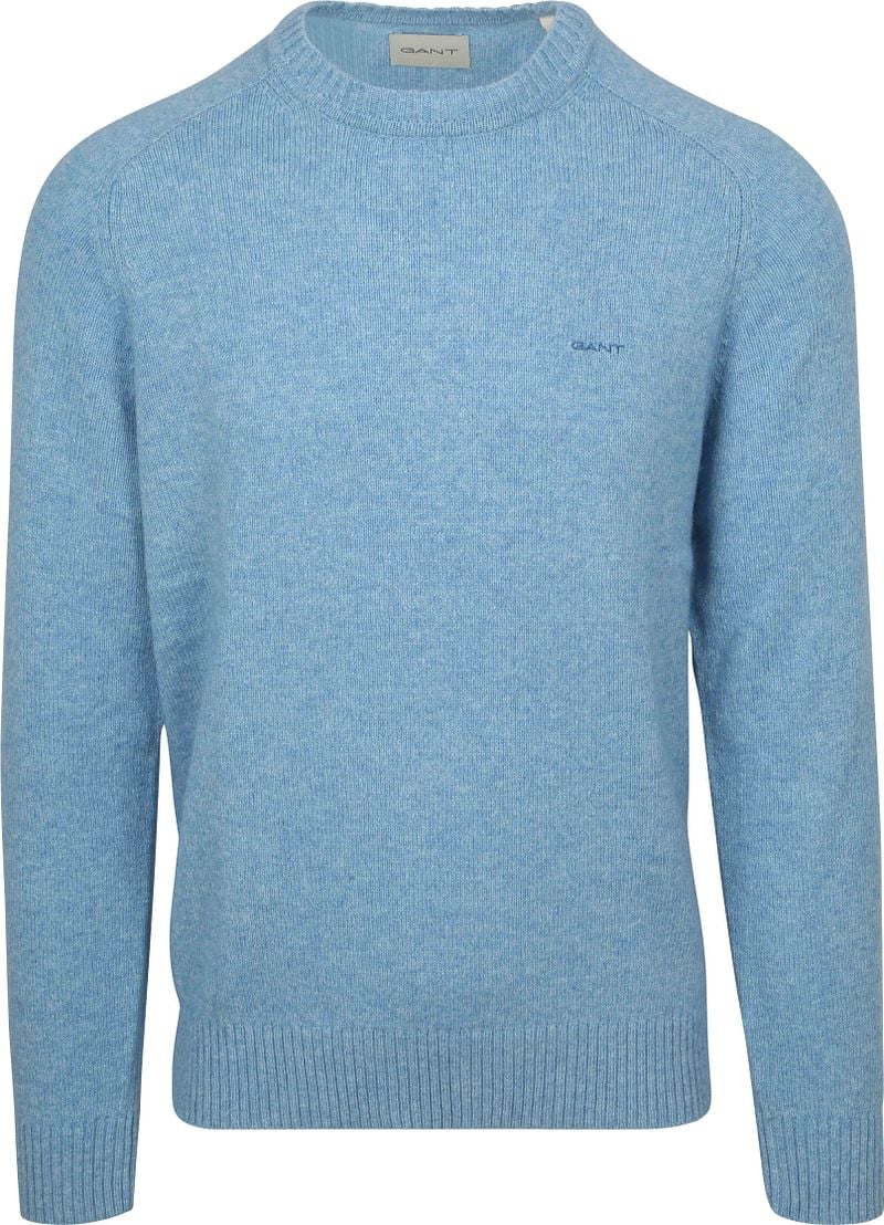 Gant Sweater Pullover Wool Blend Lichtblauw