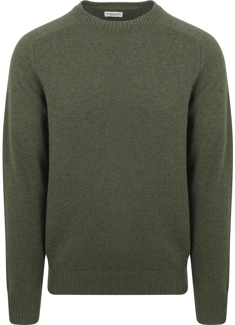 McGregor Pullover Lammwolle Melange Sage Grün - Größe XXL günstig online kaufen