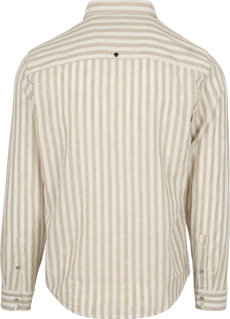 No Excess Overhemd Stripes Beige