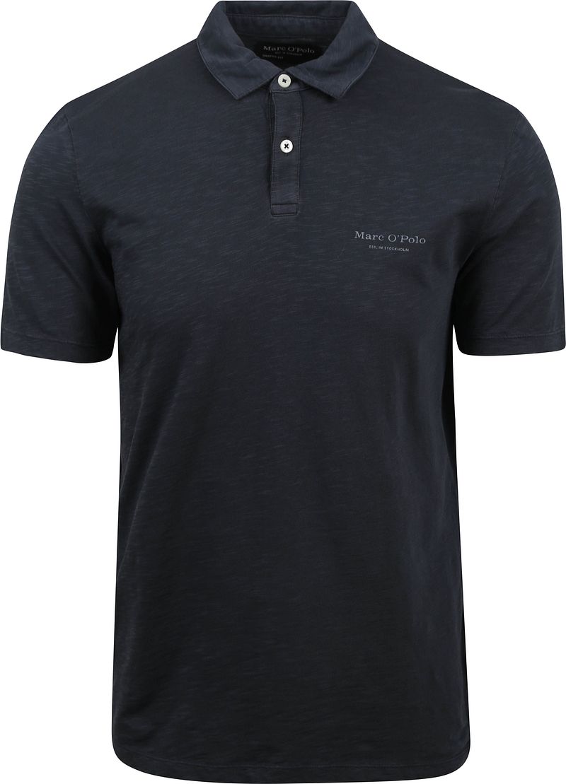 Marc O'Polo Polohemd Melange Navy - Größe XL günstig online kaufen