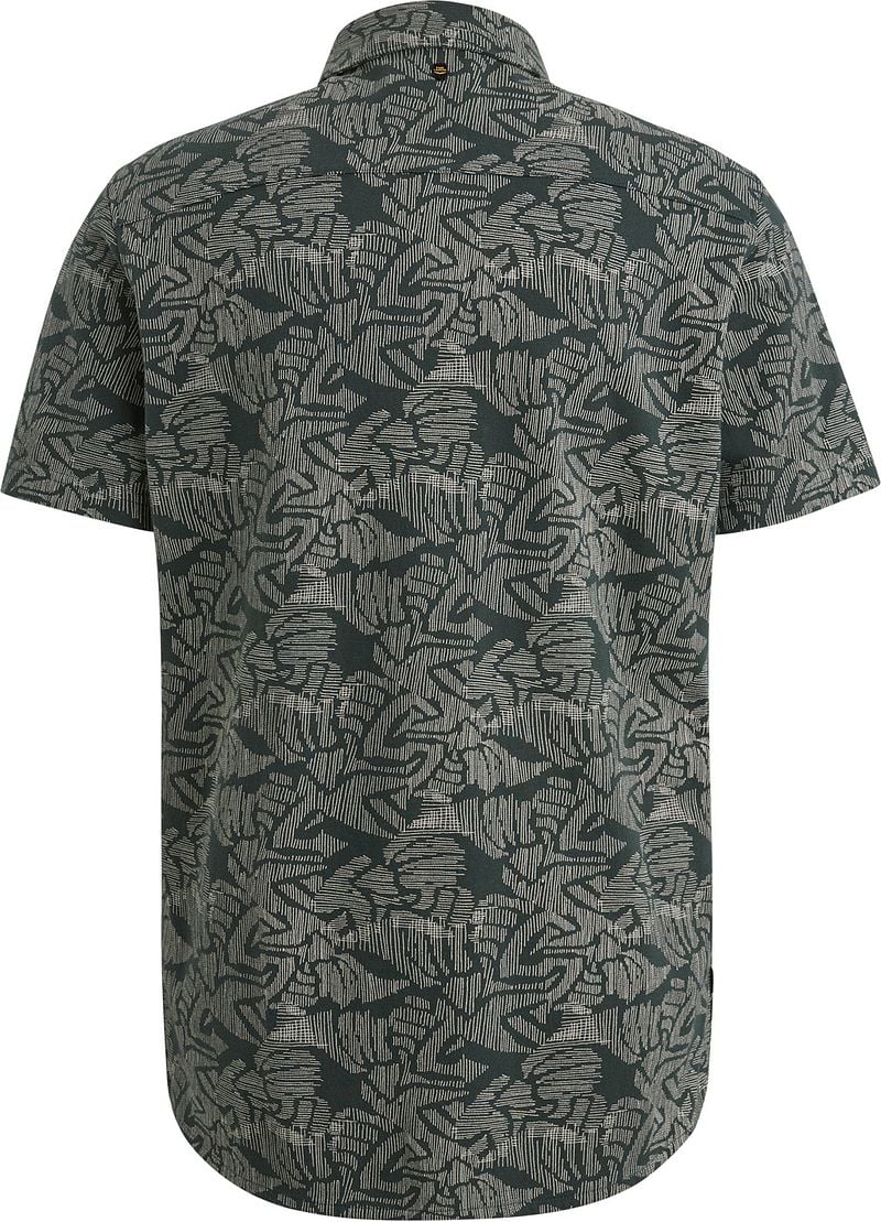 PME Legend Short Sleeve Overhemd Print Donkergroen