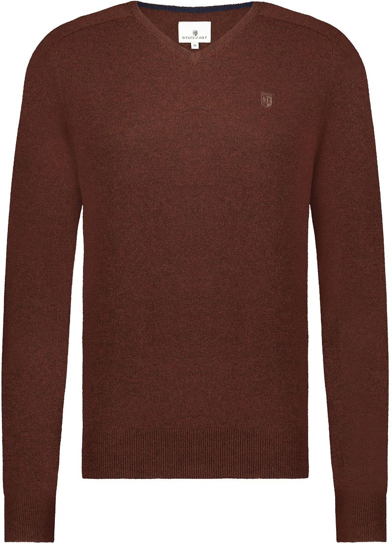 State of Art Pull Laine Brique Bordeaux Rouge taille L