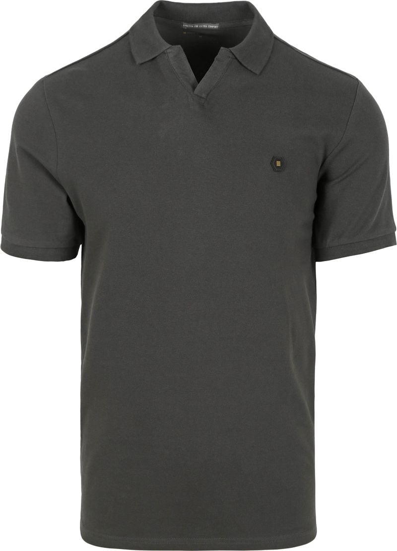 No Excess Poloshirt Riva Solid Antraciet