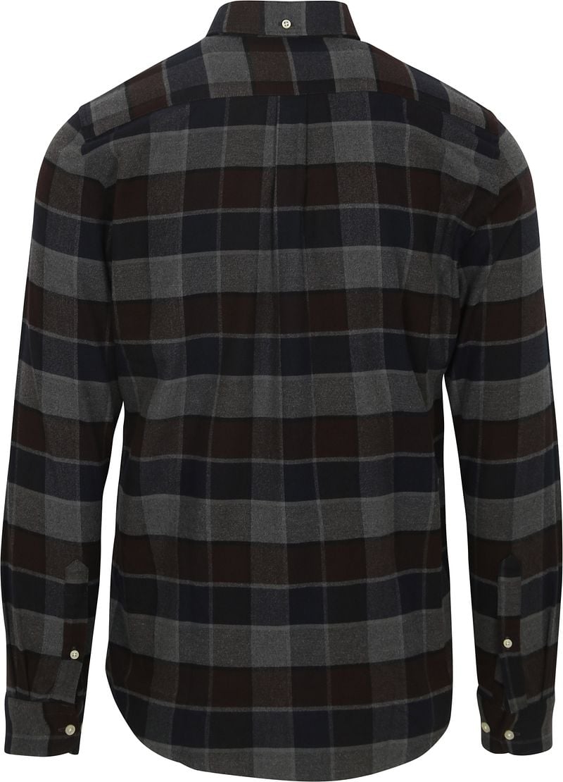 Barbour Valley Hemd Karo Braun Anthrazit - Größe XL günstig online kaufen