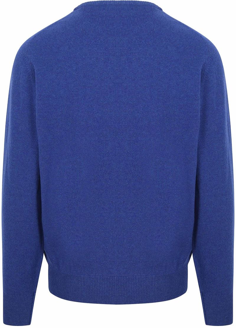 William Lockie O-Auschnitt Pullover Lammwolle Blau - Größe 3XL günstig online kaufen