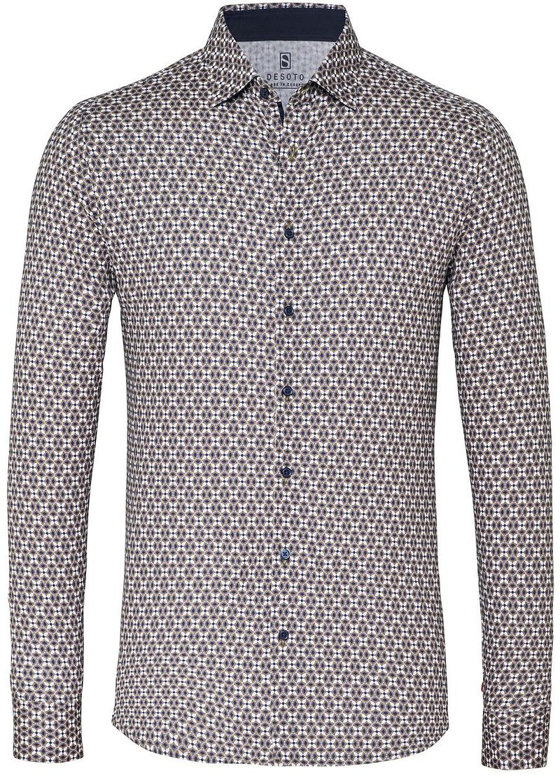 Desoto Chemise Impression Multicolore Bleu Bleu foncé Multicoloré taille M