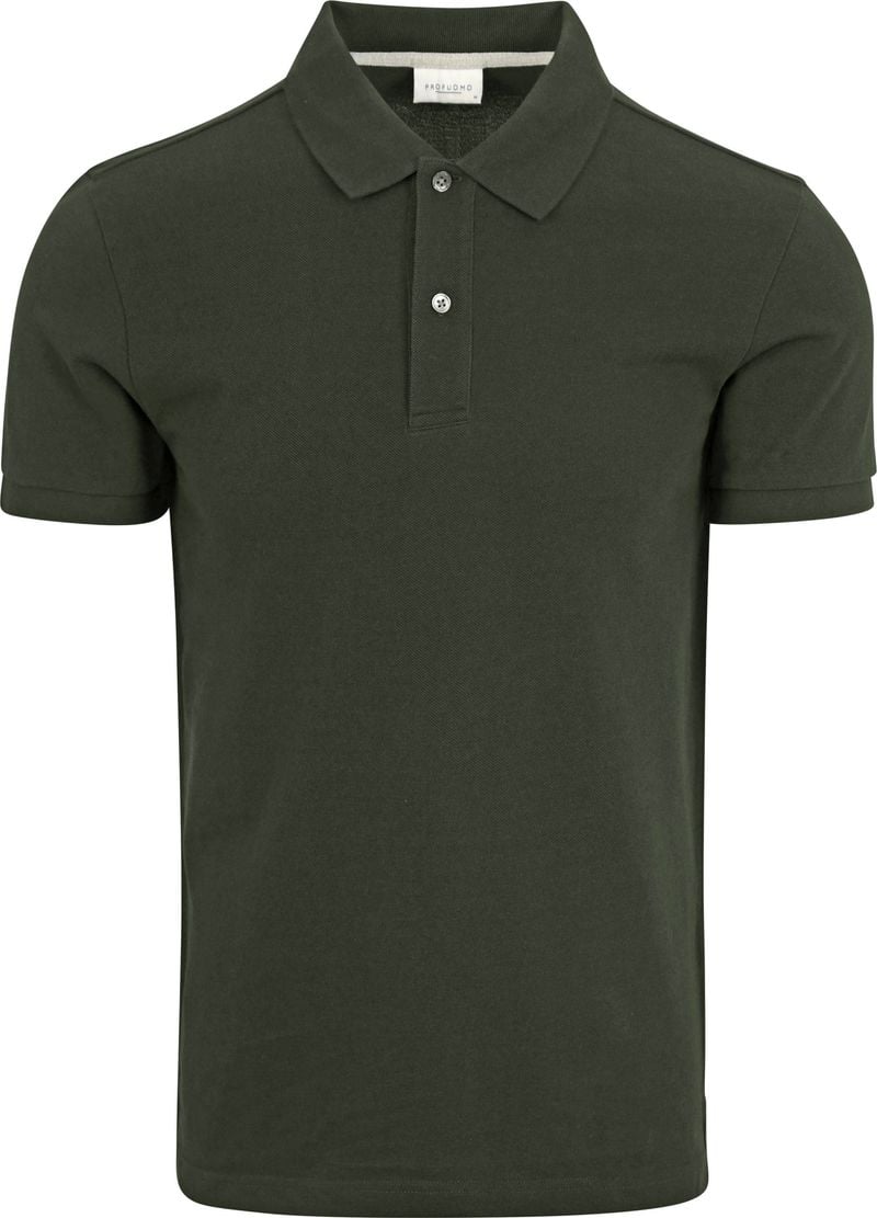 PROFUOMO Heren Polo's & T-shirts Polo Short Sleeve Donkergroen