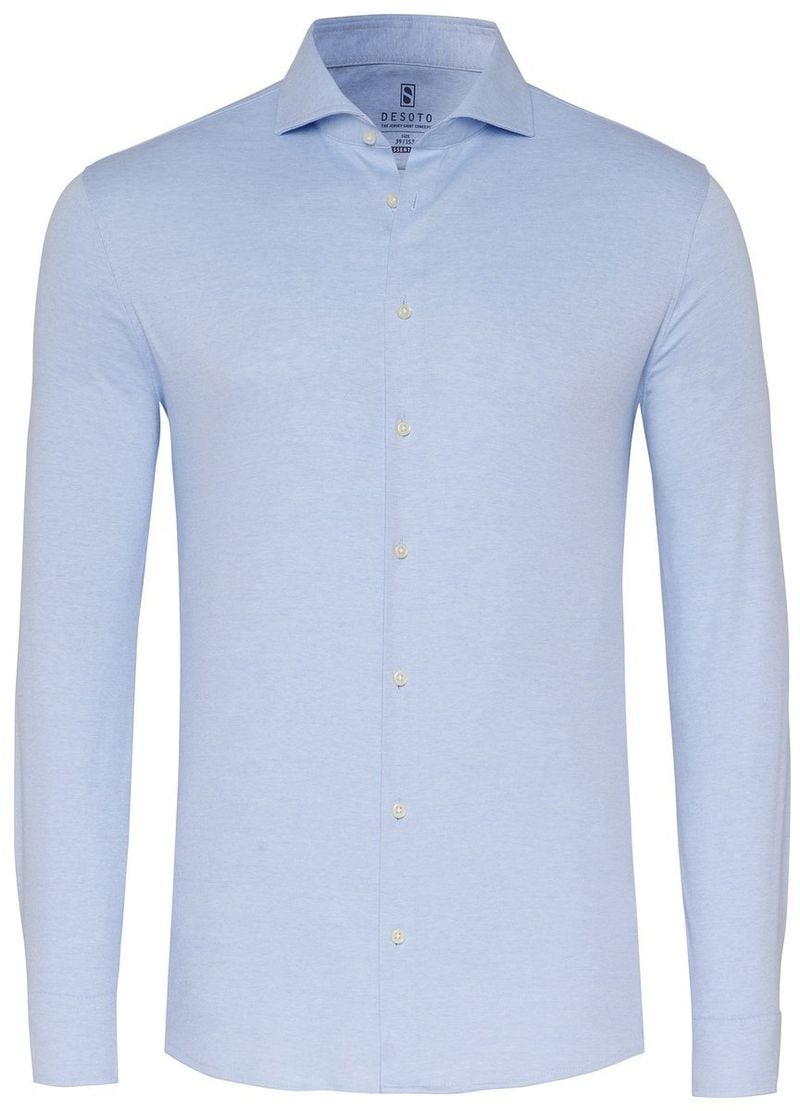 Desoto Essential Overhemd Hai Piqué Lichtblauw