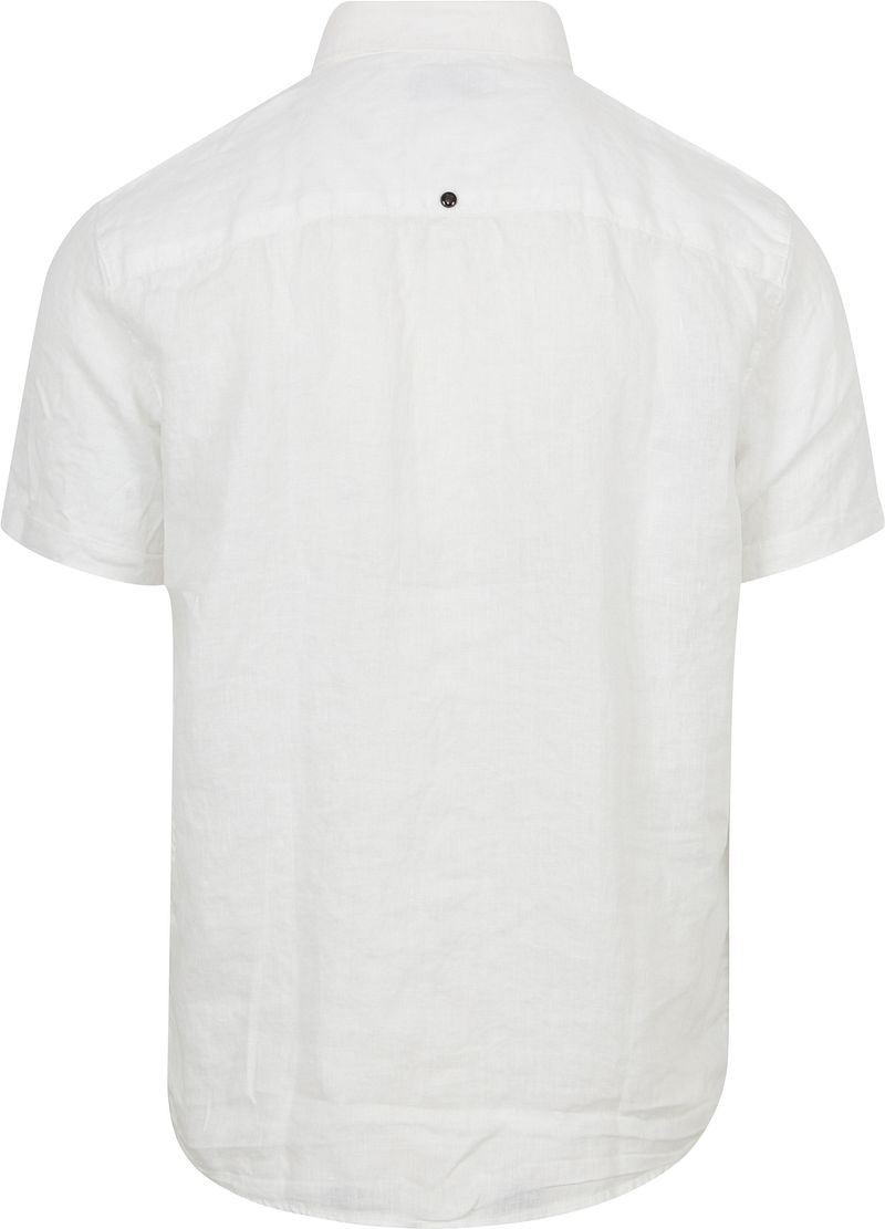No Excess Short Sleeve Overhemd Linnen Wit