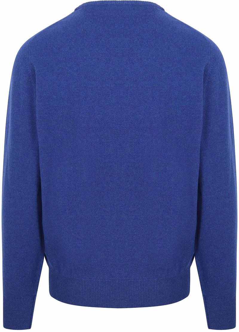 William Lockie O-Auschnitt Pullover Lammwolle Blau - Größe XXL günstig online kaufen