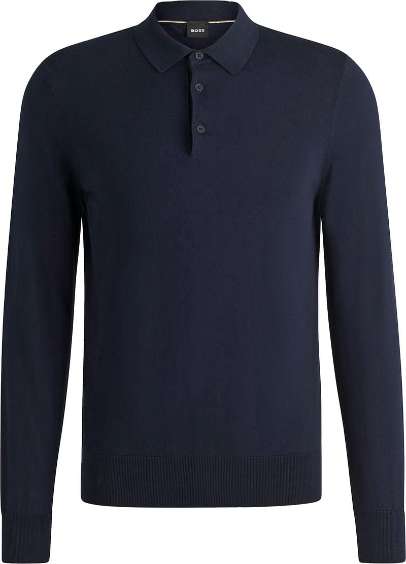 BOSS Gemello Long Sleeve Polo Navy - Größe XL günstig online kaufen