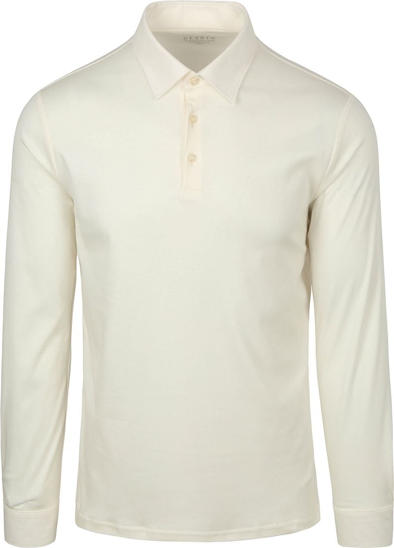 Desoto Longsleeve Poloshirt Essential Off White - Größe 3XL günstig online kaufen
