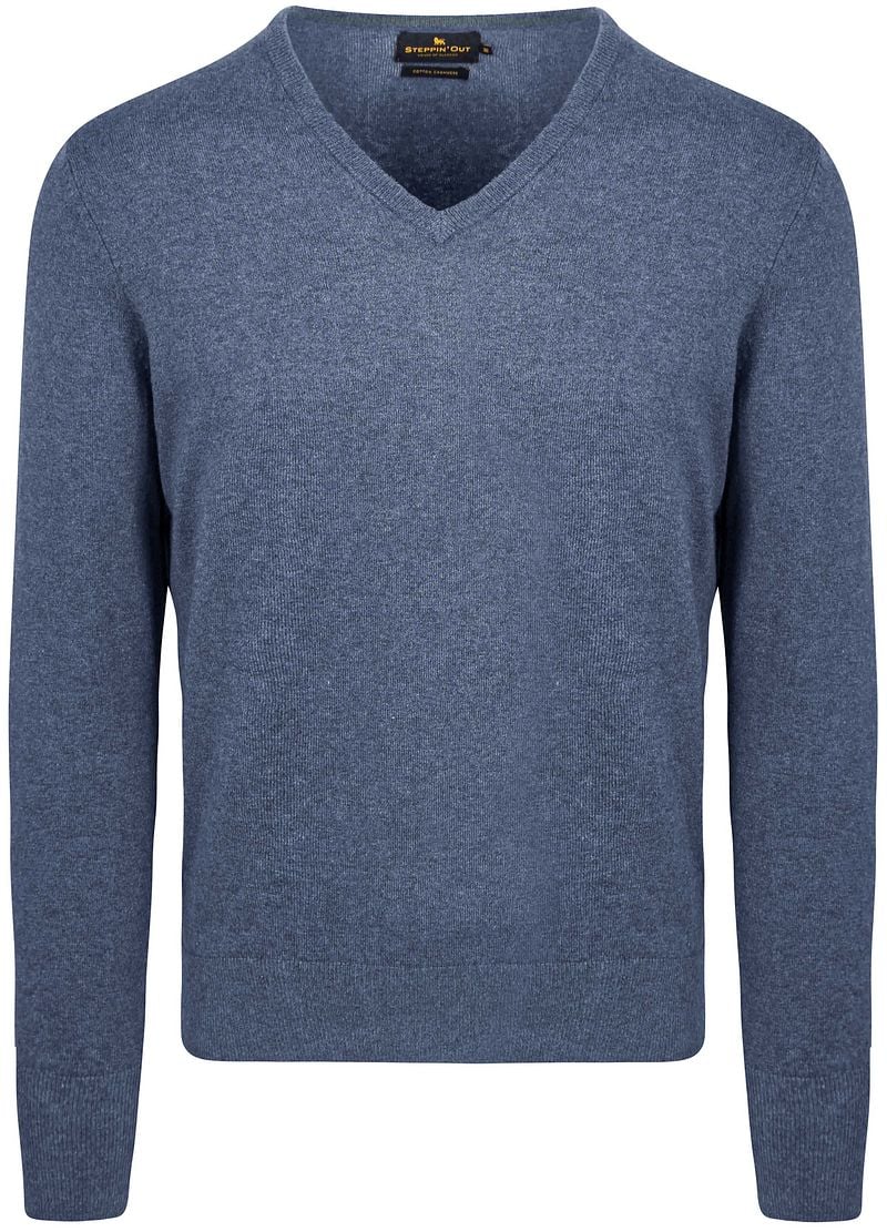 Steppin' Out Pullover Cashmere V-Ausschnitt Kobaltblau - Größe XL günstig online kaufen