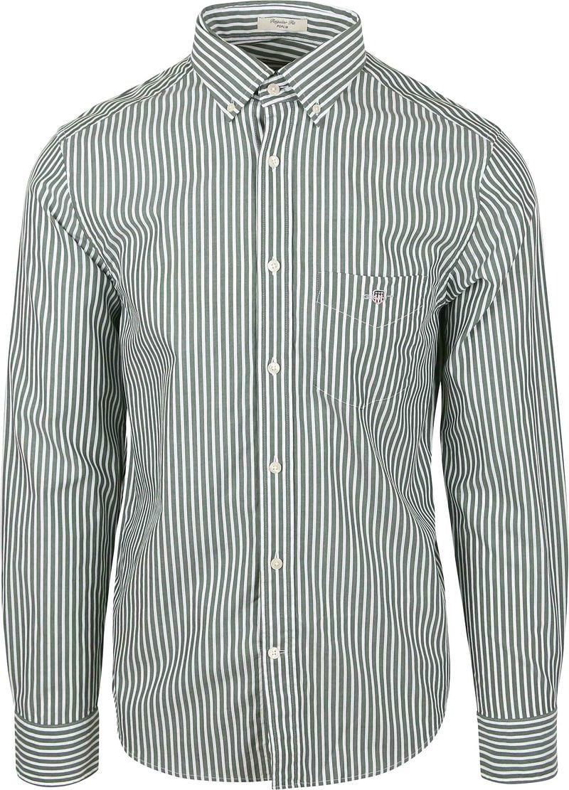 Gant Freizeithemd Stripe Grün - Größe XXL günstig online kaufen