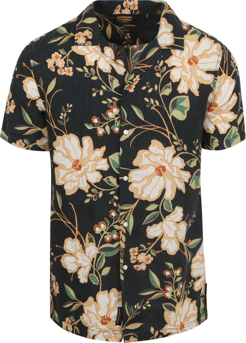 Superdry Overhemd Short Sleeve Print Navy