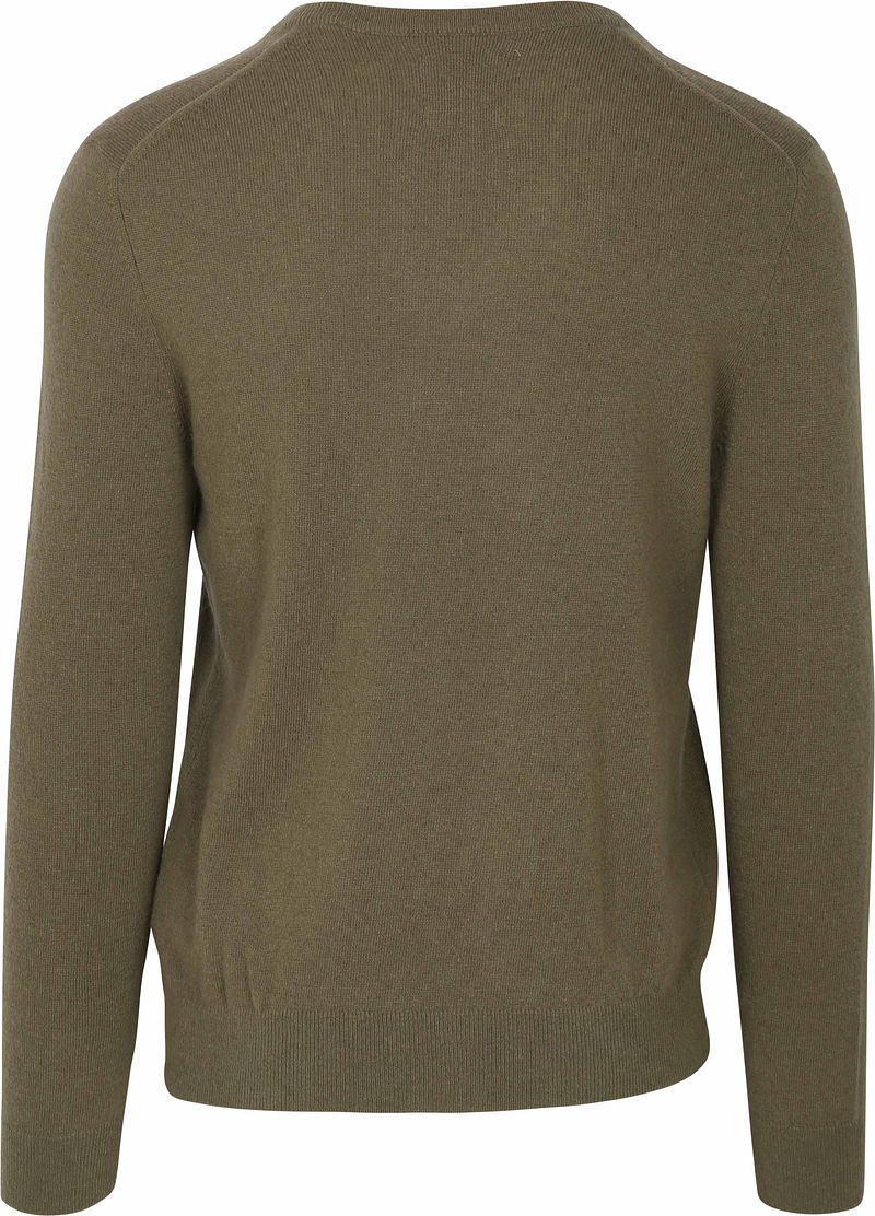 Gant Pullover V-Hals Woolblend Army Groen