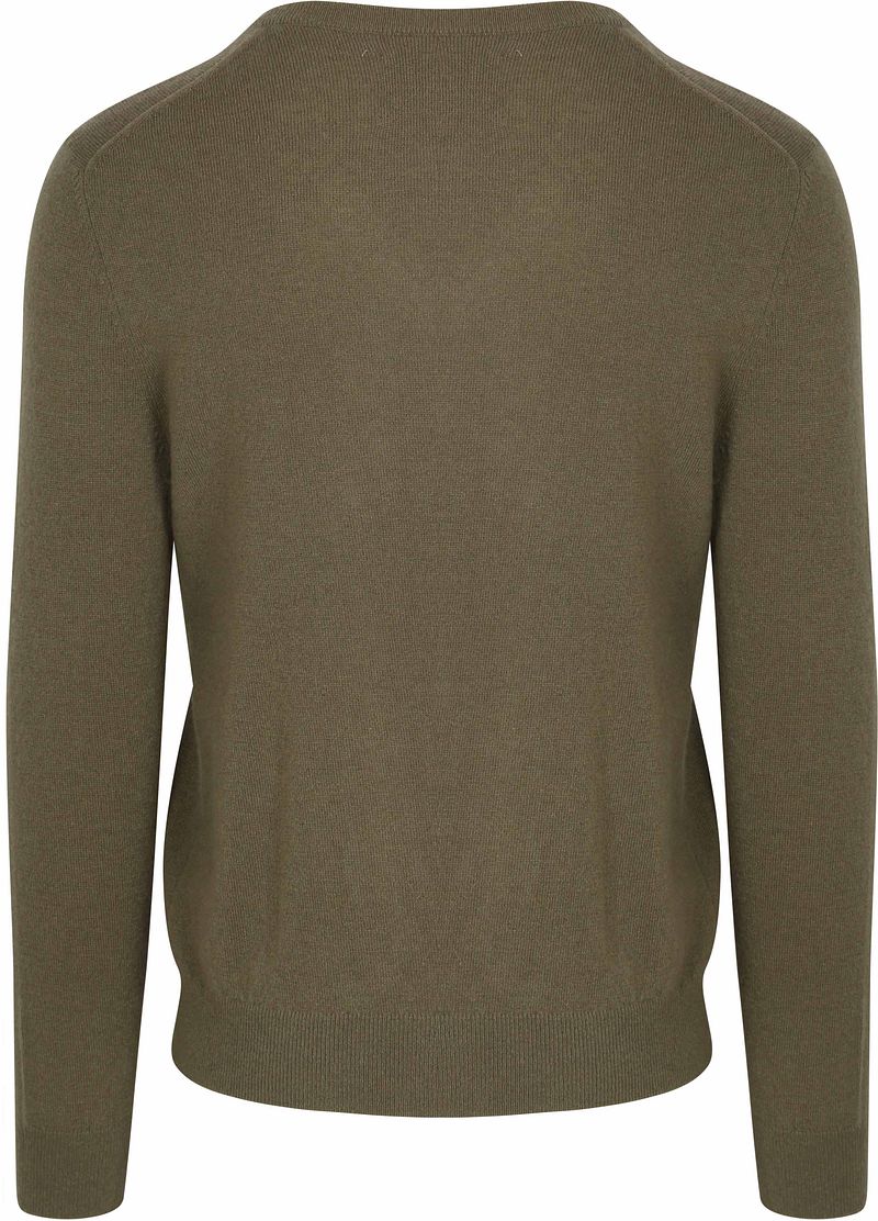 Gant Pullover V-Ausschnitt Wool Blend Army Grün - Größe L günstig online kaufen