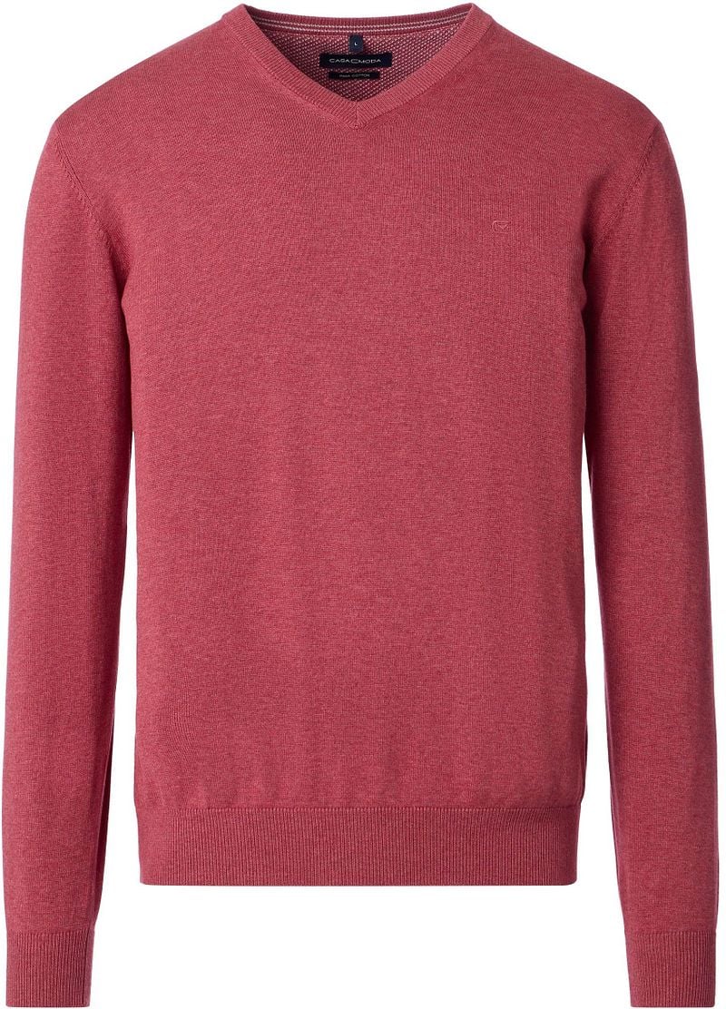 Casa Moda Pullover V-Ausschnitt Fresh Brick - Größe 4XL günstig online kaufen