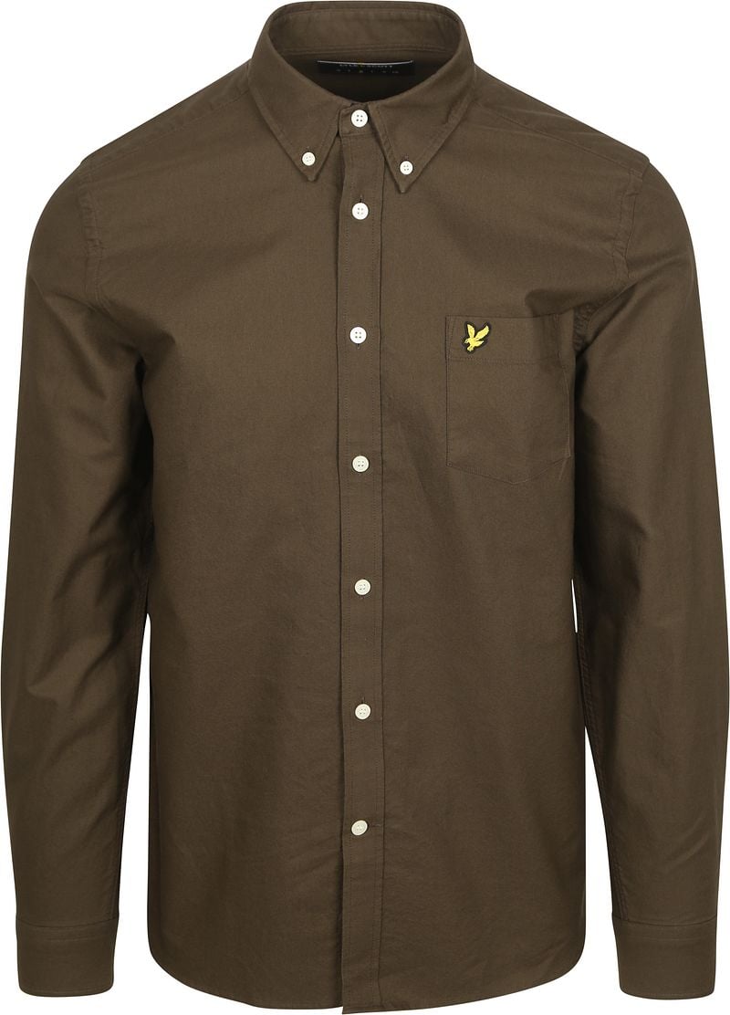 Lyle & Scott Shirt Plain Oxford Olive - Größe M günstig online kaufen