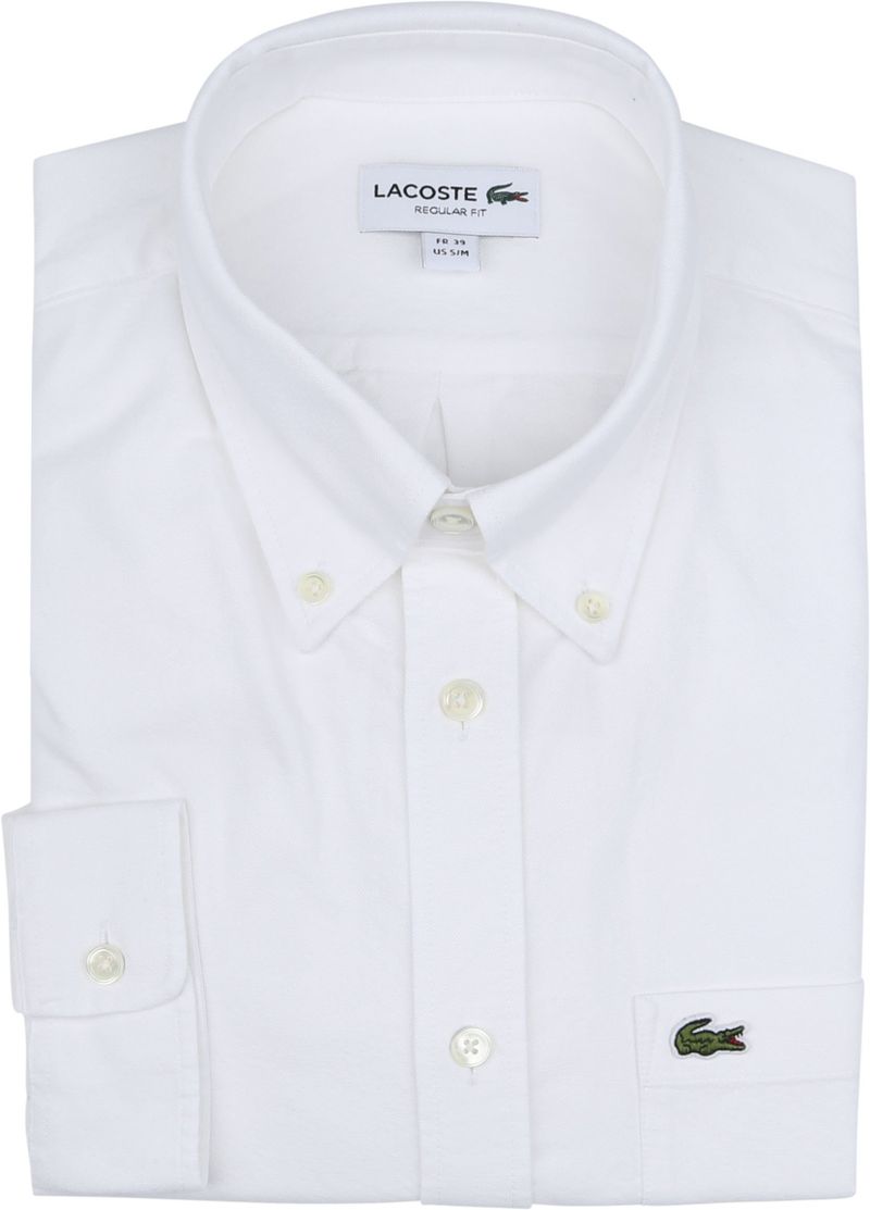 Lacoste Oxford Overhemd Wit