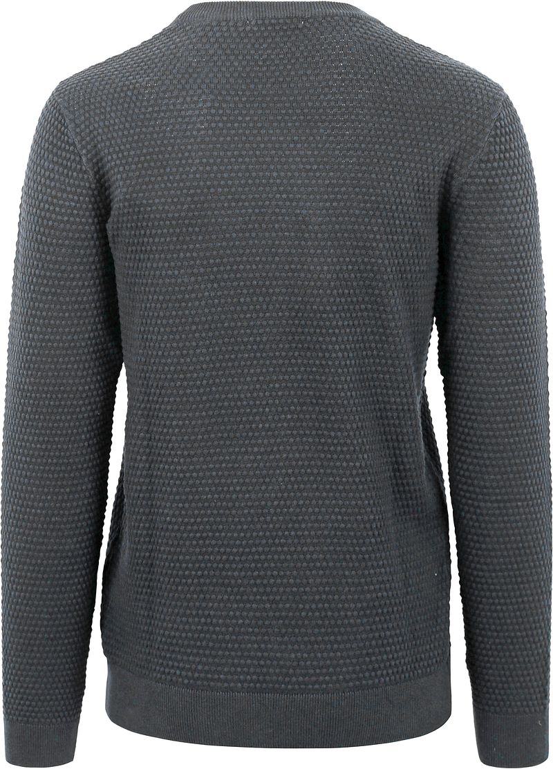 KnowledgeCotton Apparel Trui Vagn Antraciet