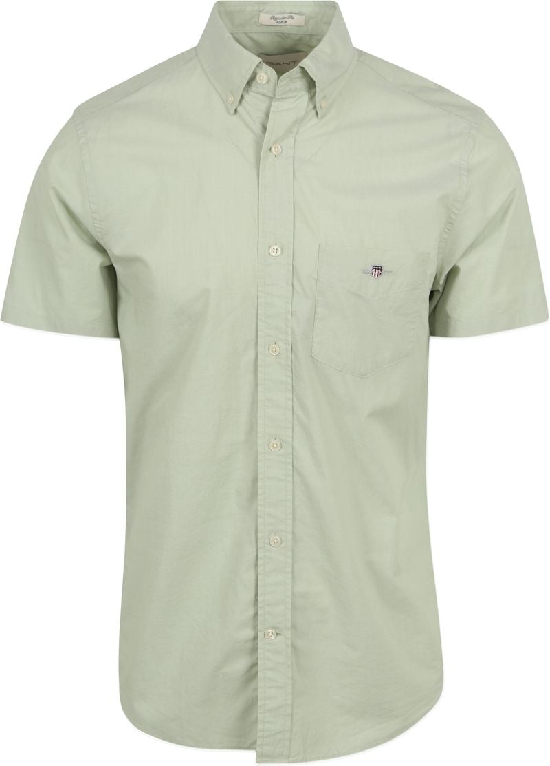 Gant Overhemd Short Sleeve Lichtgroen