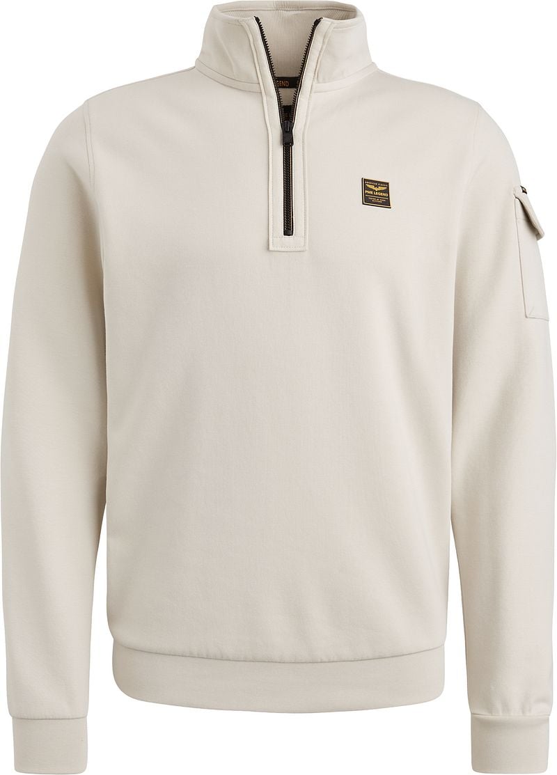 PME Legend Half Zip Pullover Interlock Ecru - Größe XL günstig online kaufen