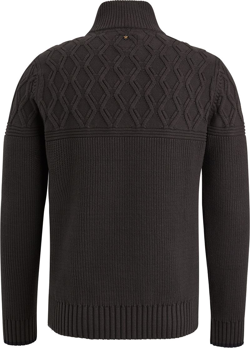PME Legend Knitted Half Zip Trui Zwart