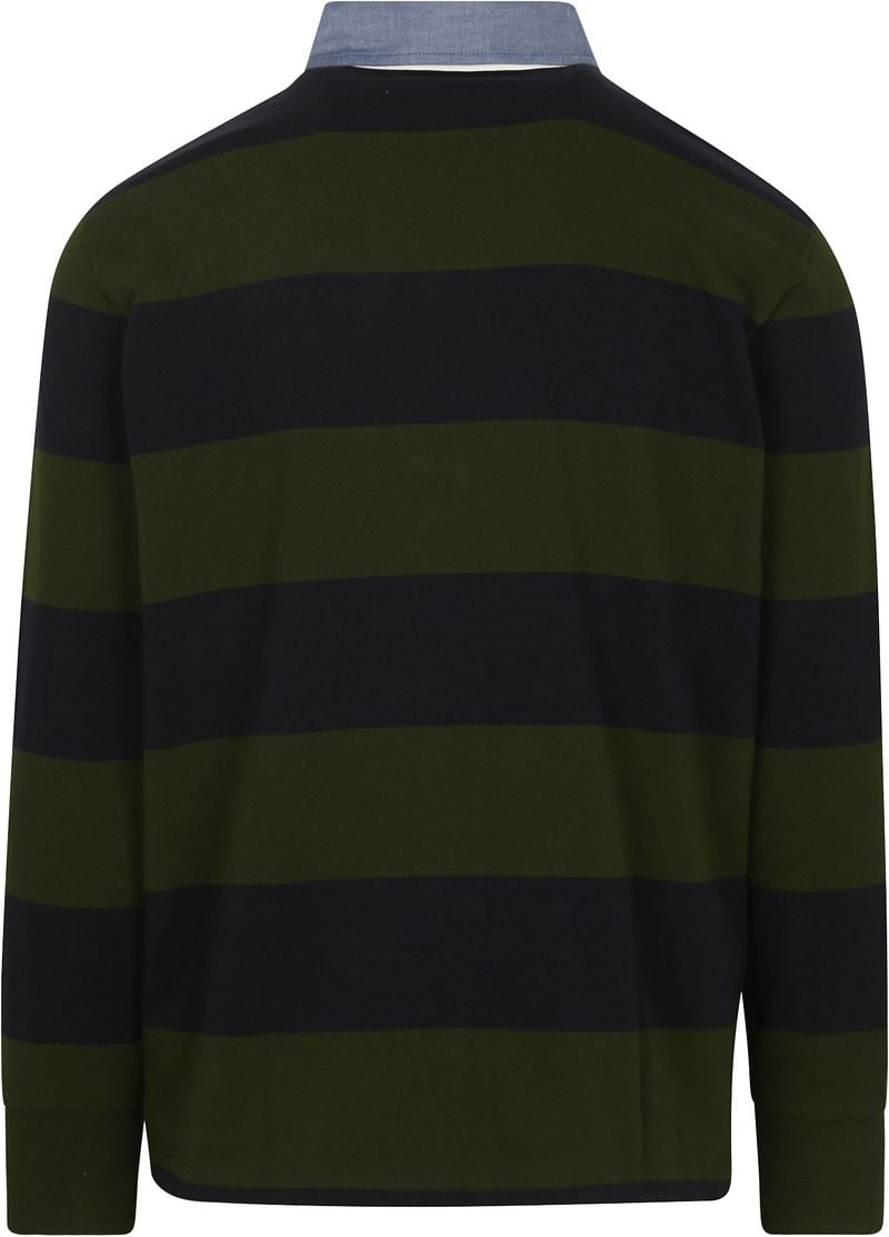 Gant Heavy Rugger Shield Poloshirt Streifen Navy Grun - Größe XXL günstig online kaufen