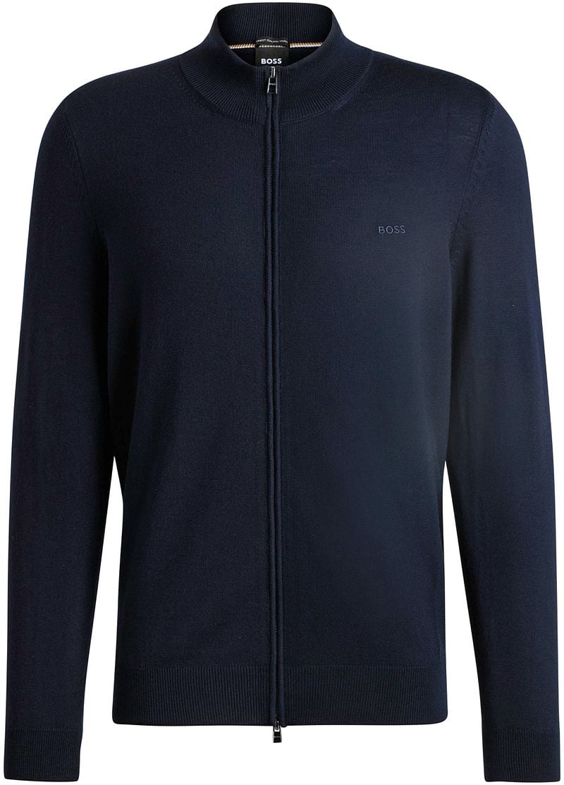 BOSS Balonso Strickjacke Wolle Navy - Größe M günstig online kaufen