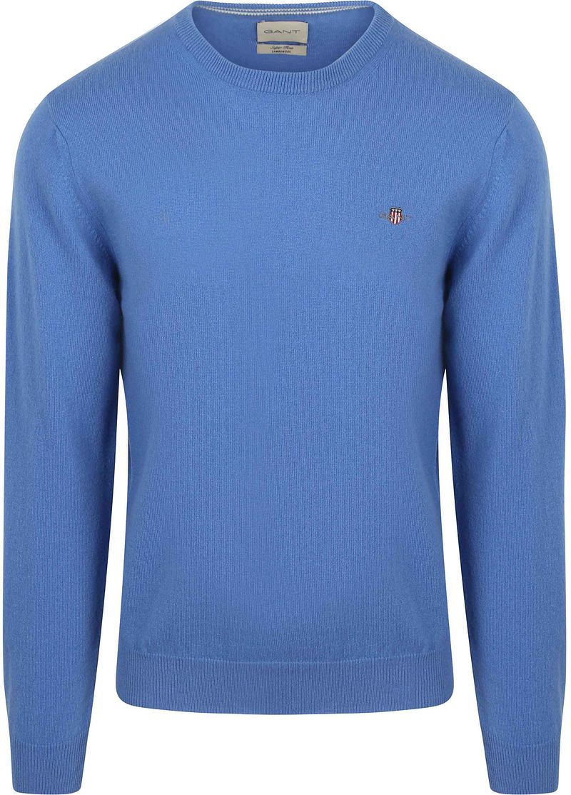 Gant Pullover Lamswol Mid Blauw