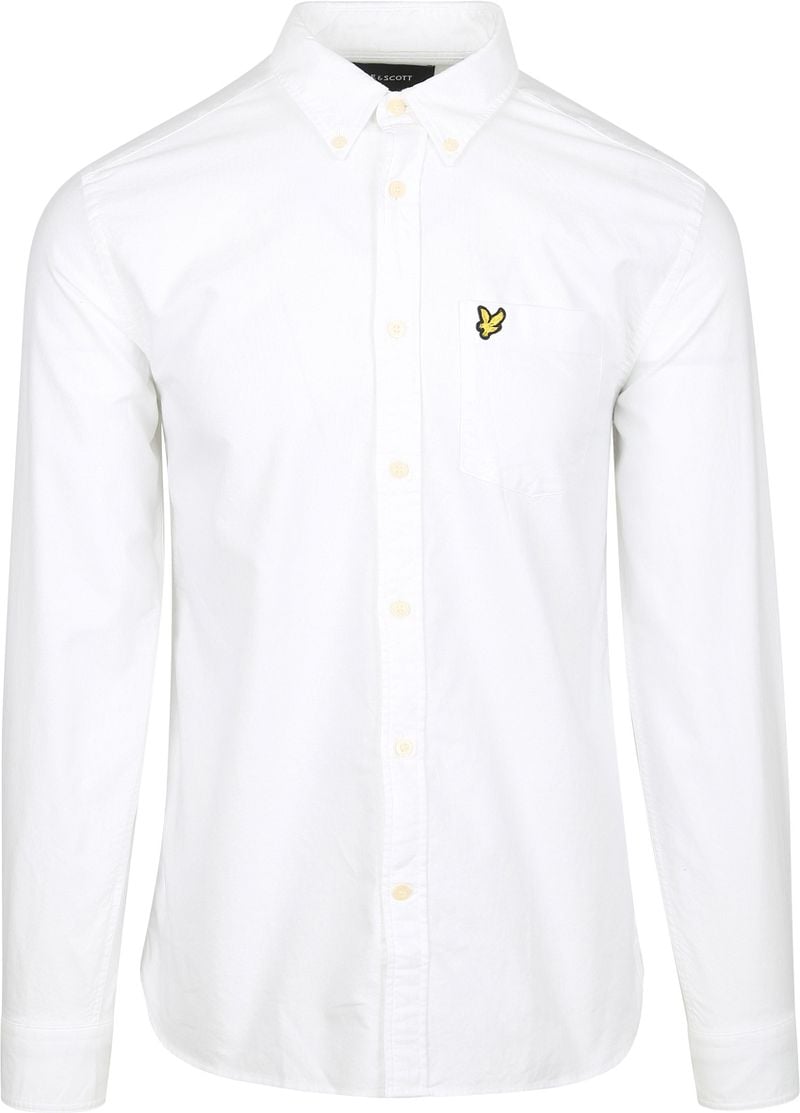 Lyle & Scott Shirt Plain Oxford White - Größe M günstig online kaufen