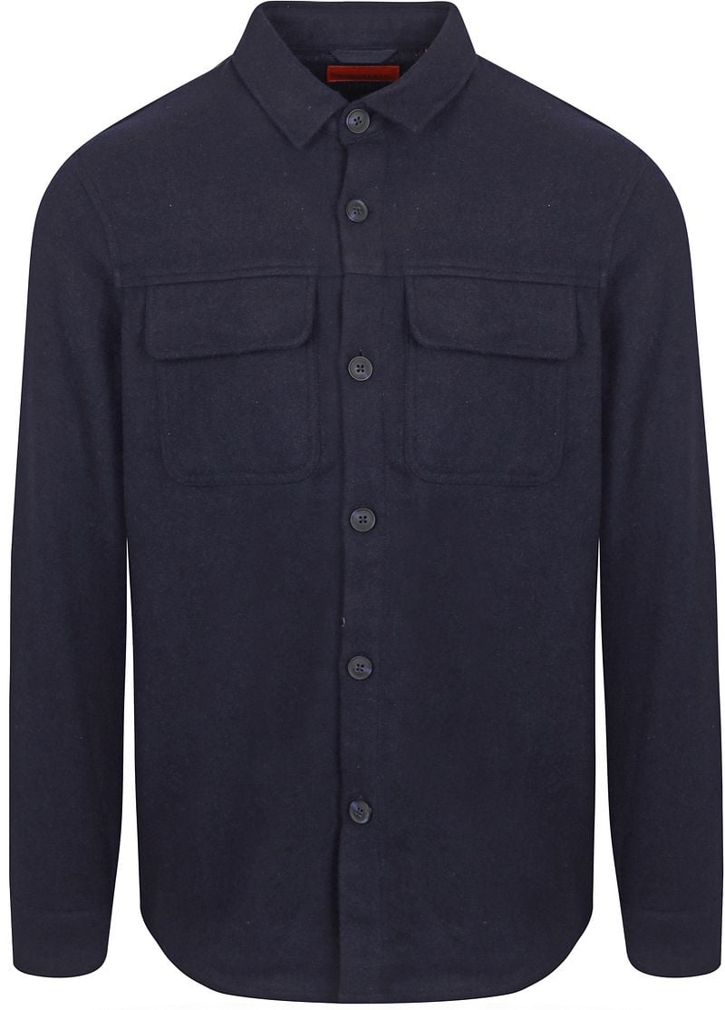 Suitable Overshirt August Wool Blend Navy - Größe L günstig online kaufen