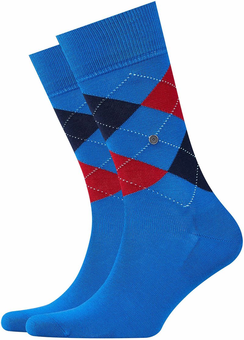 Burlington Chaussettes Manchester 6063  Bleu taille 40-46