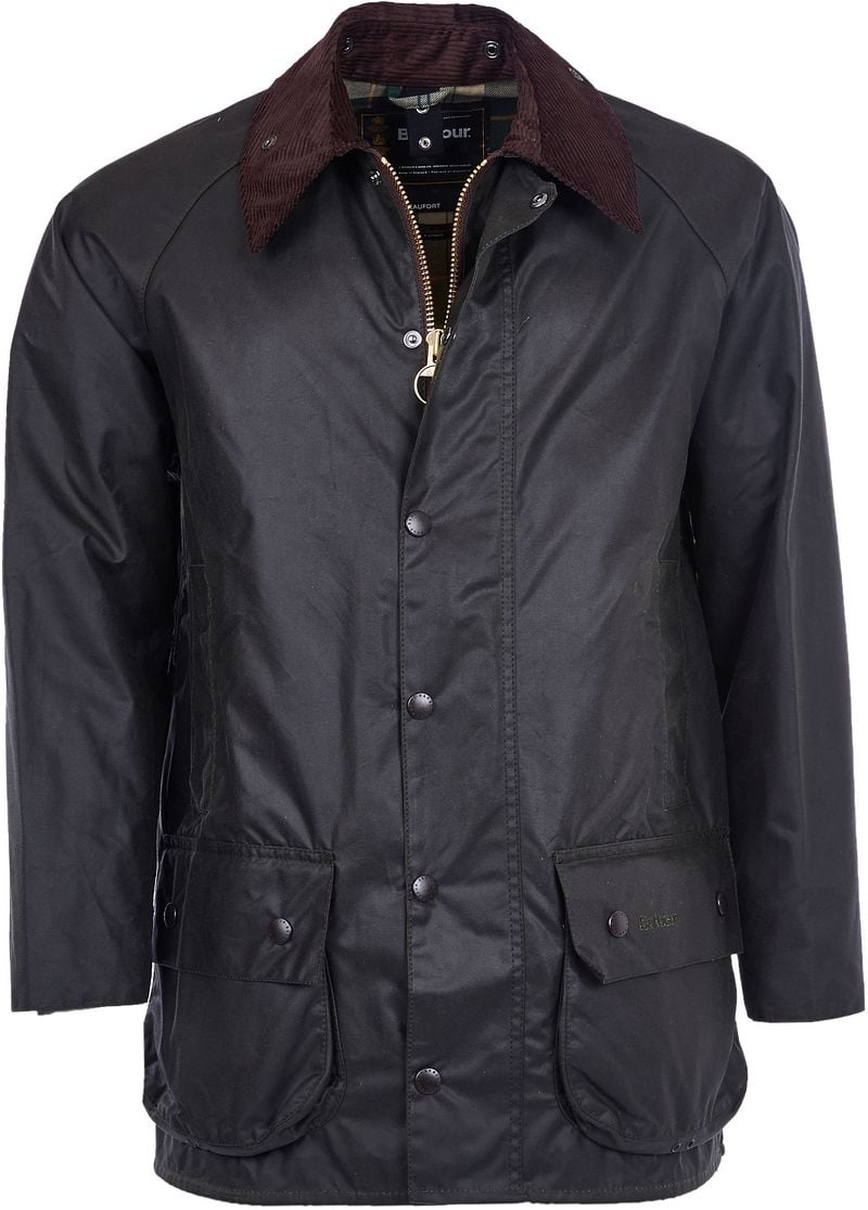 Barbour Beaufort Wachsjacke Grün - Größe 48 günstig online kaufen