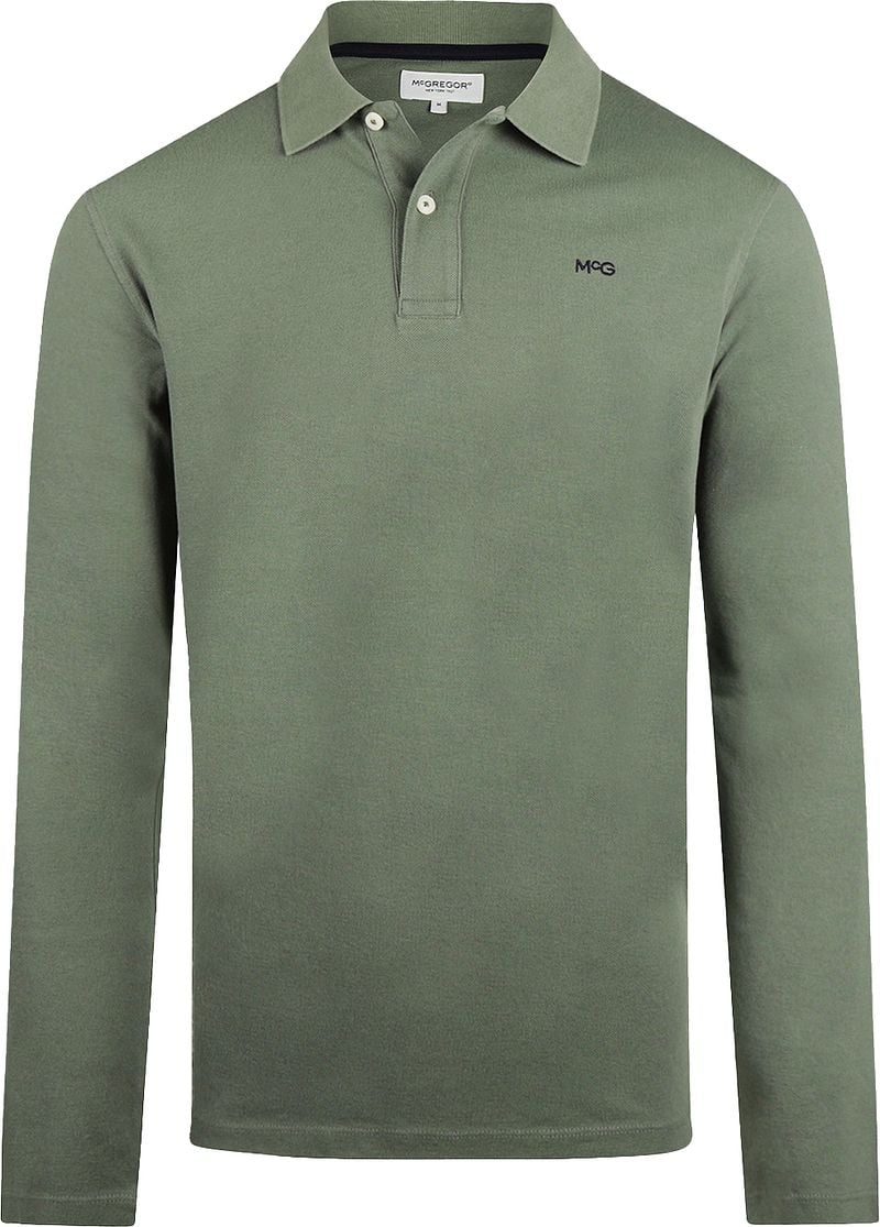 McGregor Long Sleeve Poloshirt Sage Grün - Größe M günstig online kaufen