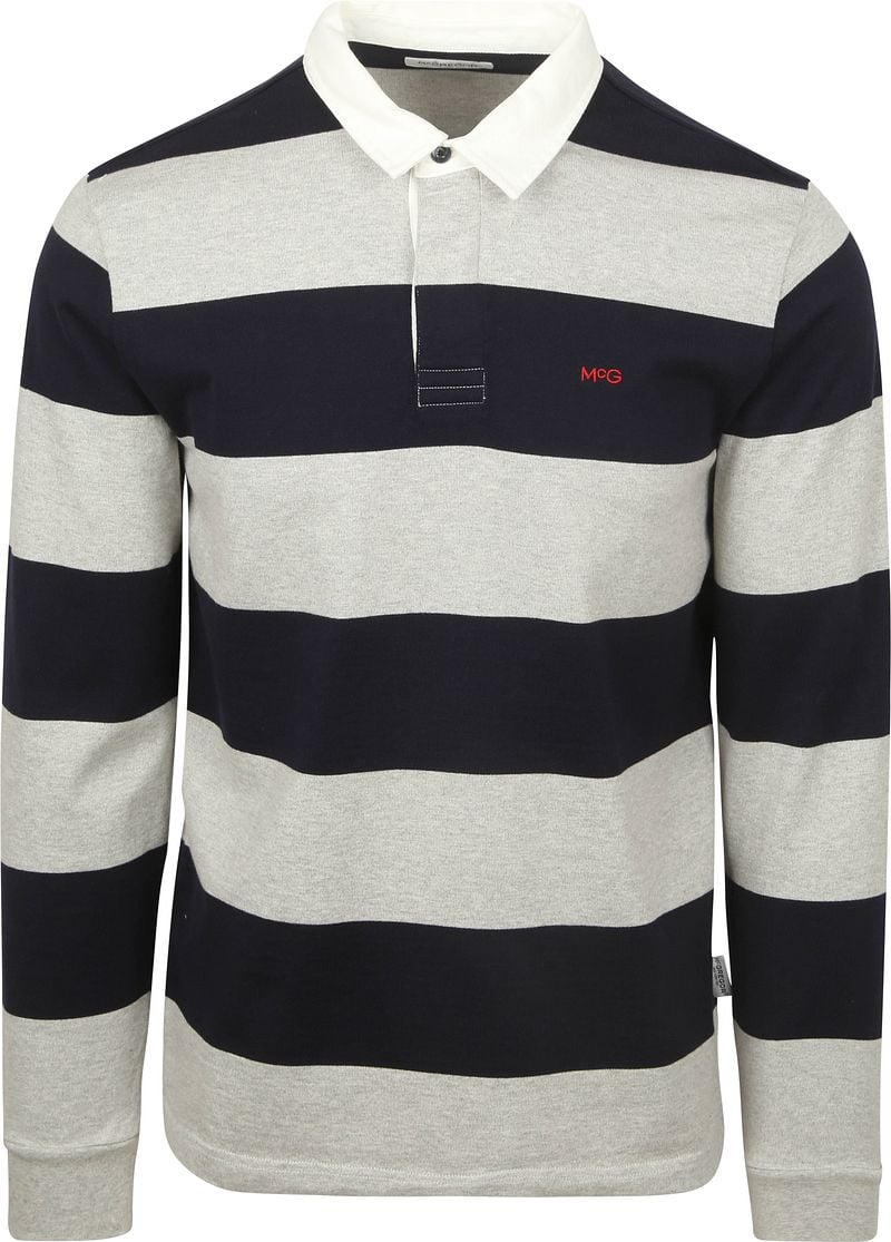 McGregor Rugbyshirt Streifen Navy Grau - Größe XL günstig online kaufen