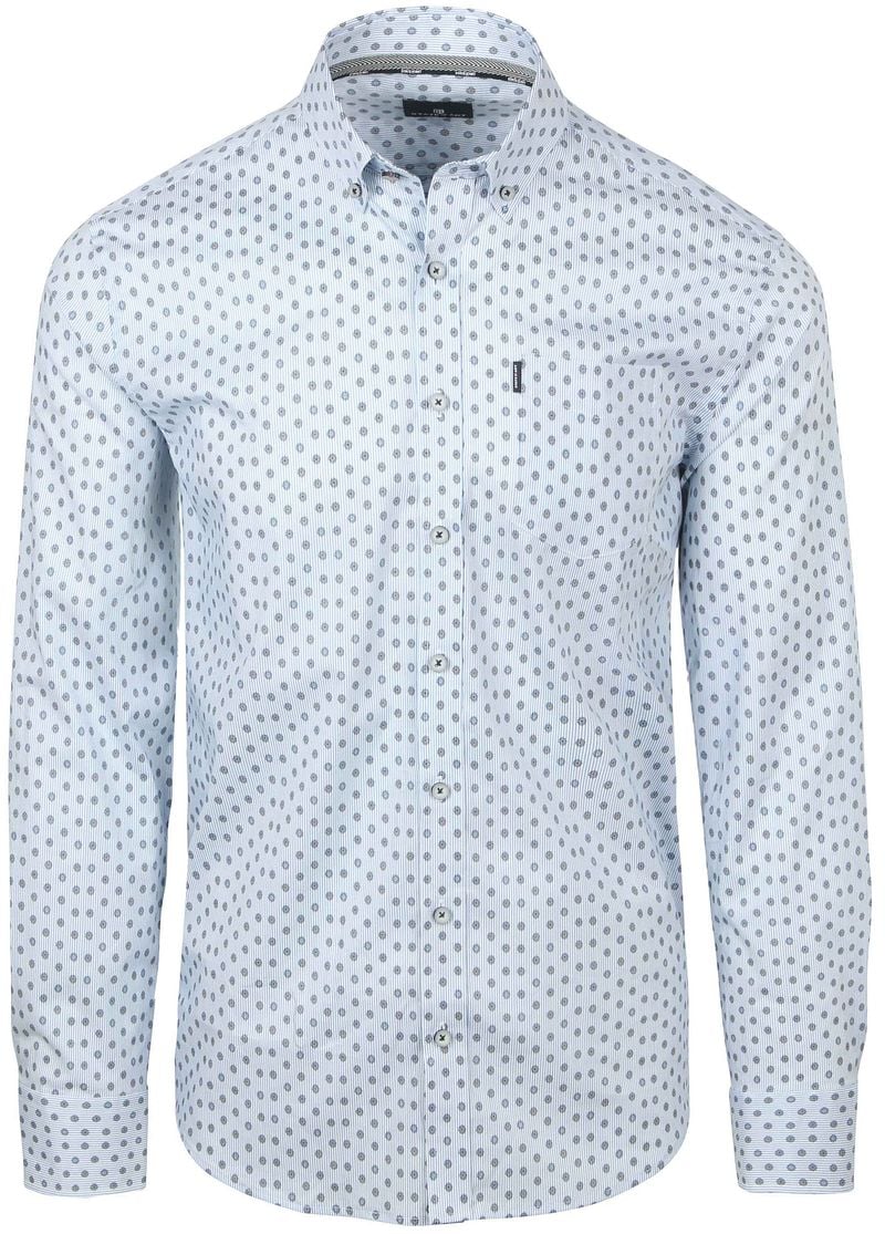 State of Art Shirt Poplin Eye Printed Stripe Grey - Größe 3XL günstig online kaufen