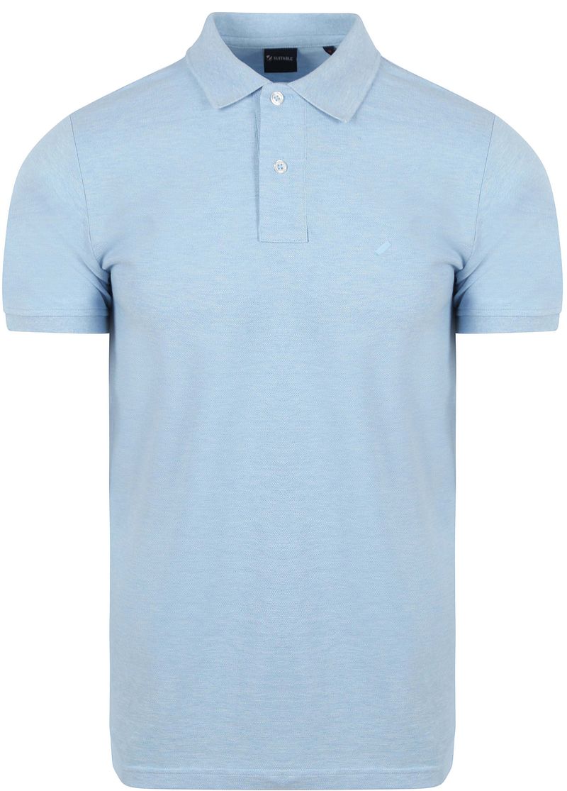Suitable Mang Poloshirt Lichtblauw