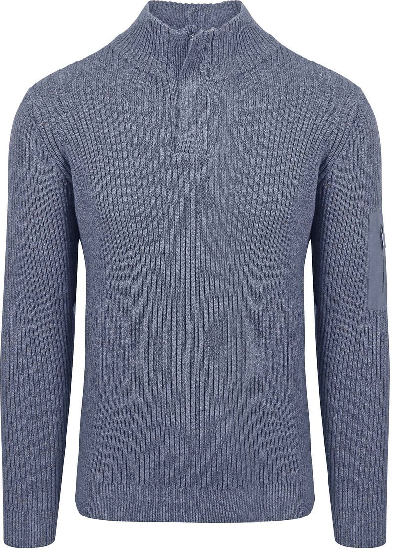 Suitable Mou Half Zip Trui Blauw