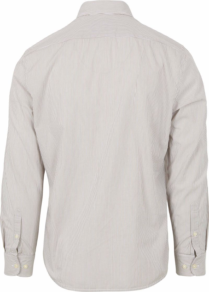 Marc O'Polo Overhemd Poplin Streep Grijs