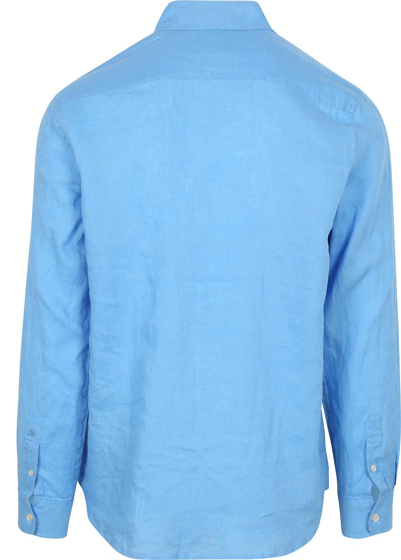 Scotch and Soda Linnen Overhemd Blauw