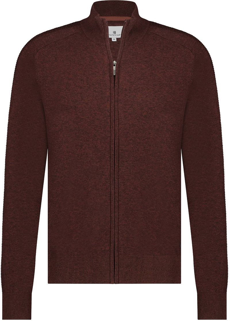 State Of Art Cardigan Plain Brique Marron Rouge taille M