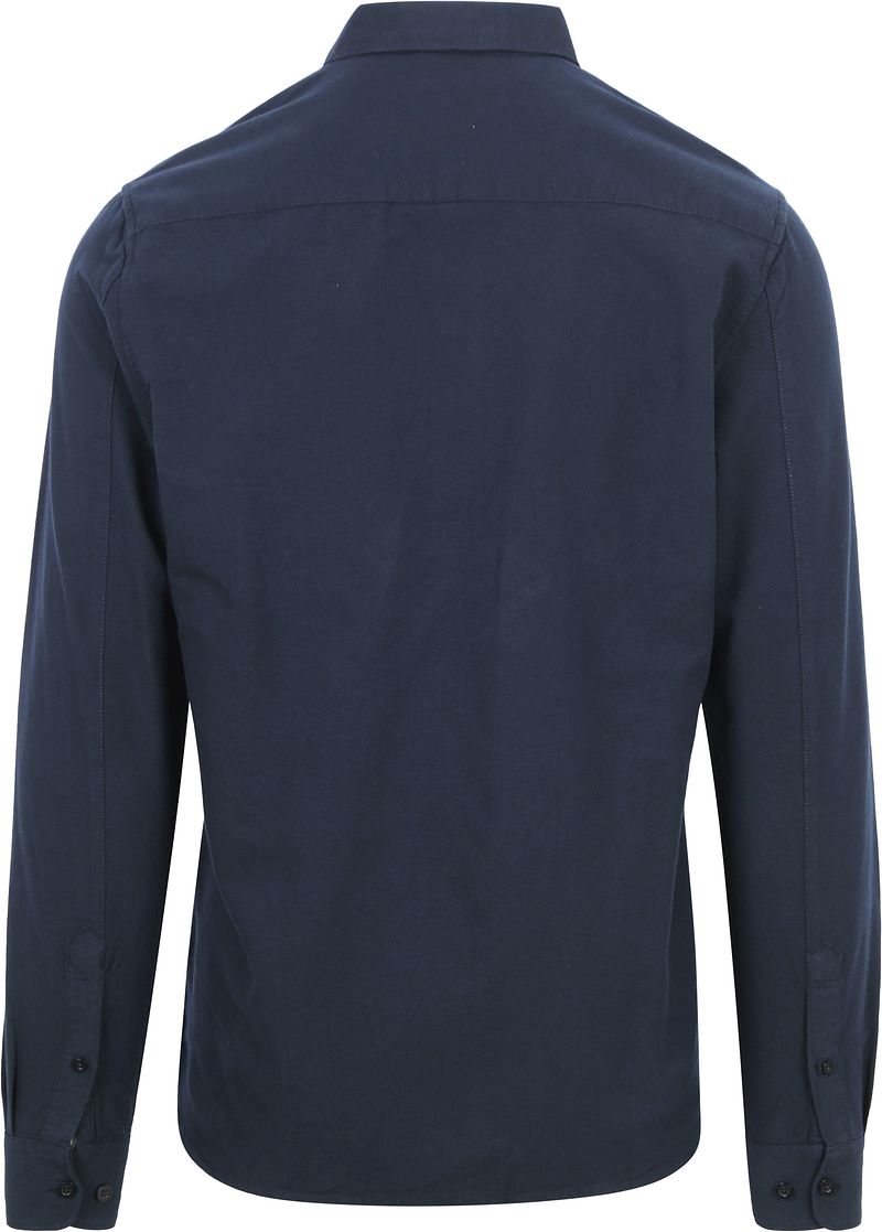 KnowledgeCotton Apparel Overhemd Melange Navy